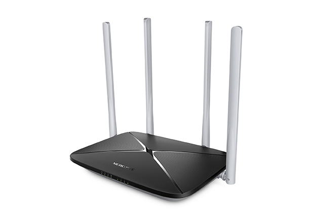 AC12 router inalámbrico Ethernet rápido Doble banda (2,4 GHz / 5 GHz) Negro