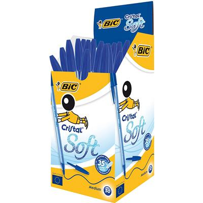 Cristal Soft Azul Bolígrafo Medio 951434 1 pieza(s)