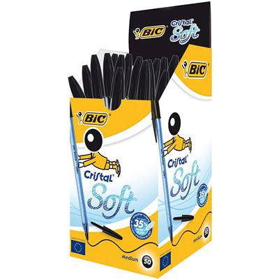 Cristal Soft Negro Bolígrafo Medio 1 pieza(s) 951433