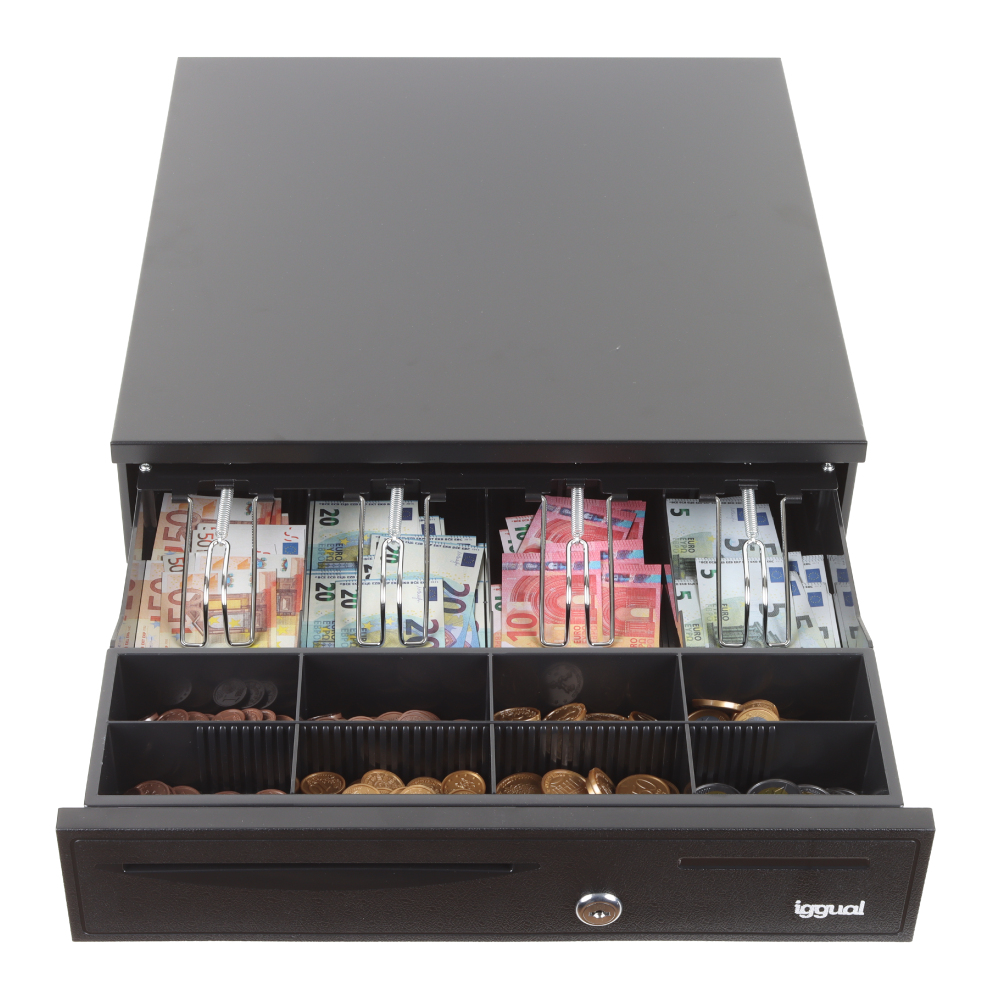 Cajón portamonedas IRON-20 42cm 4+8 negro