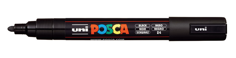 PC-5M marcador Punta redonda Negro