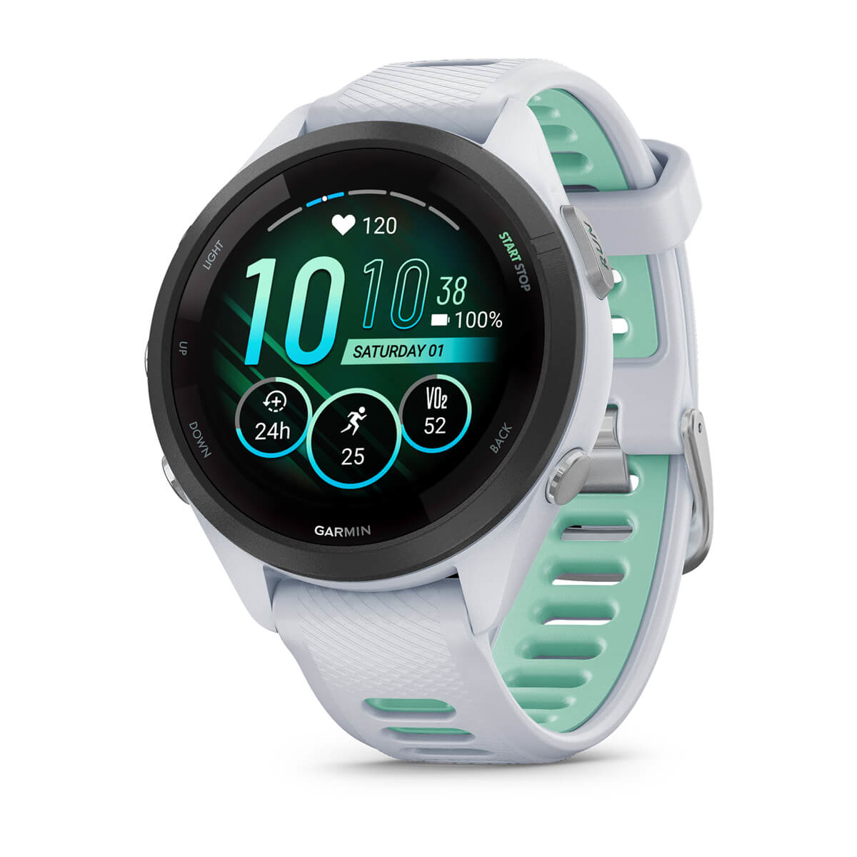Forerunner 265S 2,79 cm (1.1") AMOLED 42 mm Digital 360 x 360 Pixeles Pantalla táctil Negro, Blanco Wifi GPS (satélite)