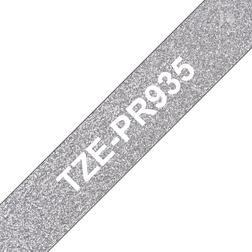 TZE-PR935 cinta para impresora de etiquetas Blanco sobre plata