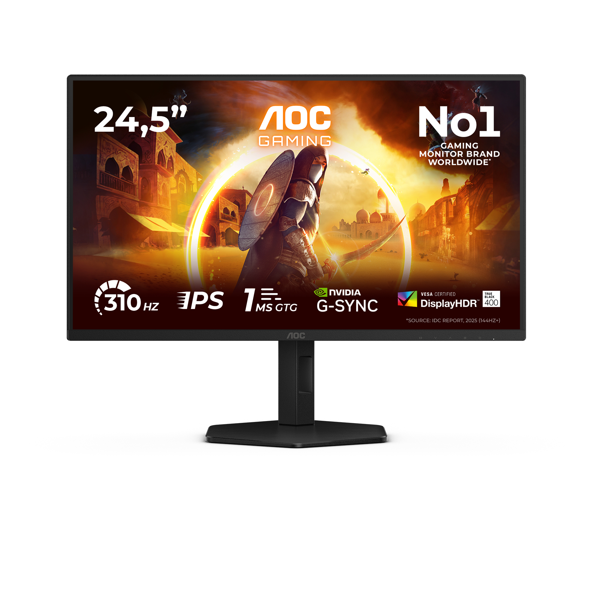 G4 25G4SXU pantalla para PC 62,2 cm (24.5") 1920 x 1080 Pixeles Full HD LED Negro, Gris