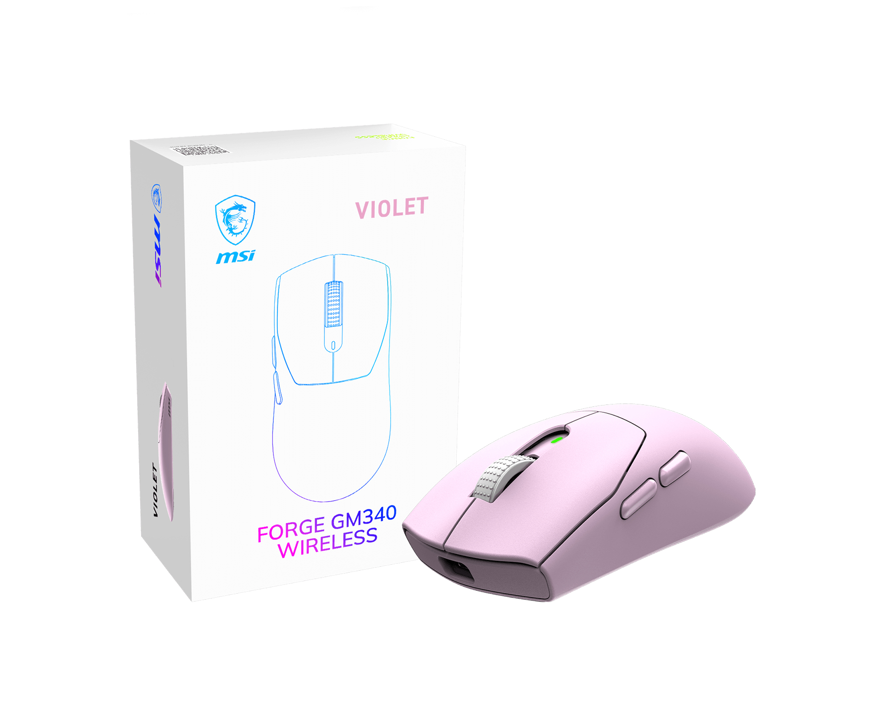 Forge Gm340 Wireless Violet ratón Juego Ambidextro RF Wireless + Bluetooth Óptico 12000 DPI