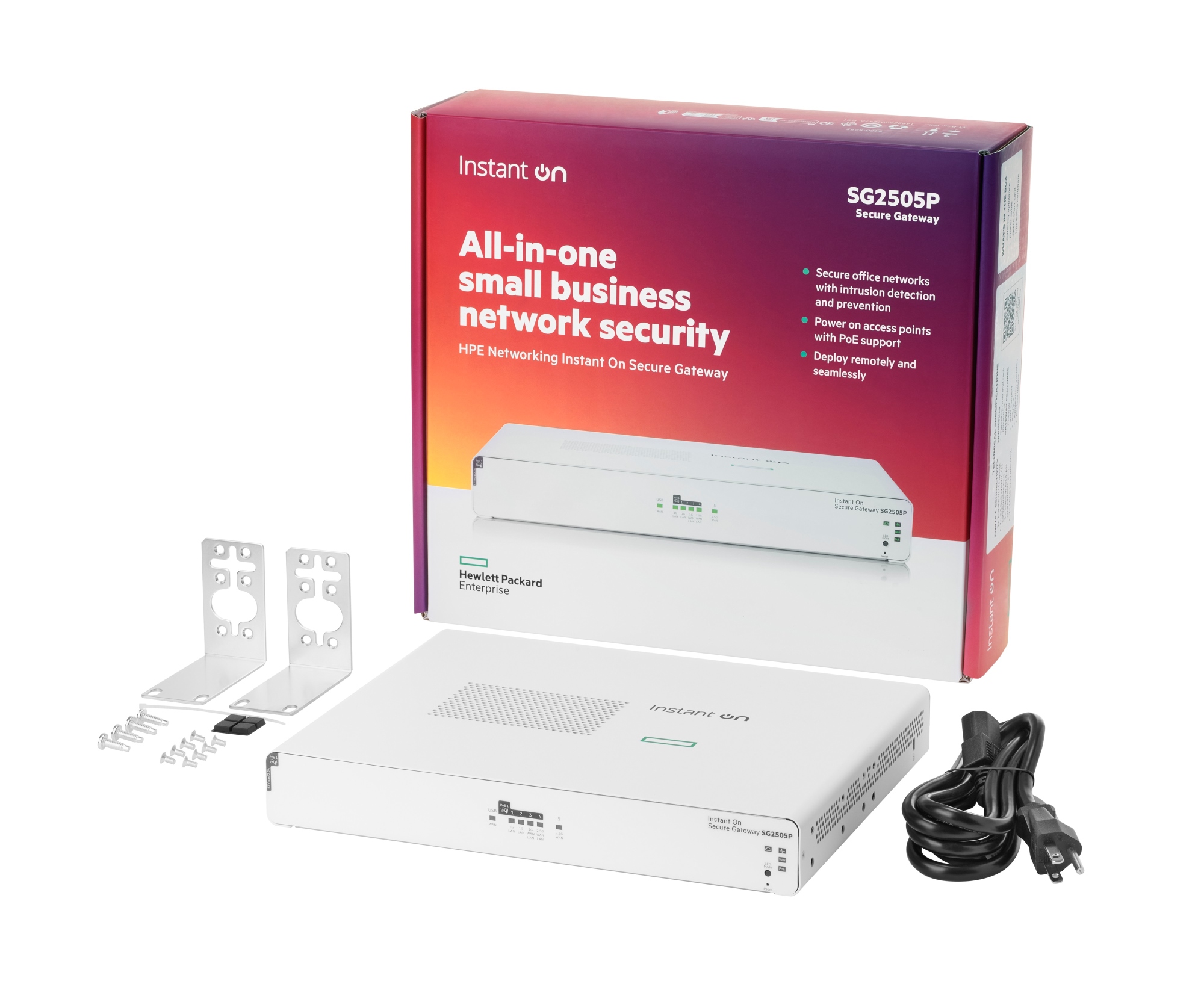 Networking Instant On Secure Gateway 5-port SmartRate 2.5G PoE+ 64W SG2505P