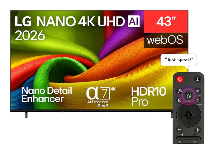 NANO 4K UHD AI 43NU850B6LA 109,2 cm (43") 4K Ultra HD Smart TV Wifi Negro