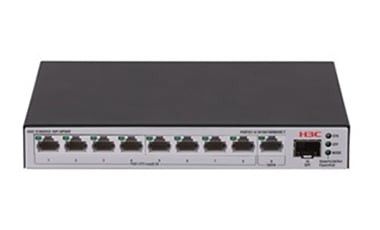 LS-1600V2-10P-HPWR-GL switch Gestionado Gigabit Ethernet (10/100/1000) Energía sobre Ethernet (PoE) Gris, Negro