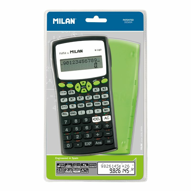 Blíster calculadora científica M240 rosa, Edición +