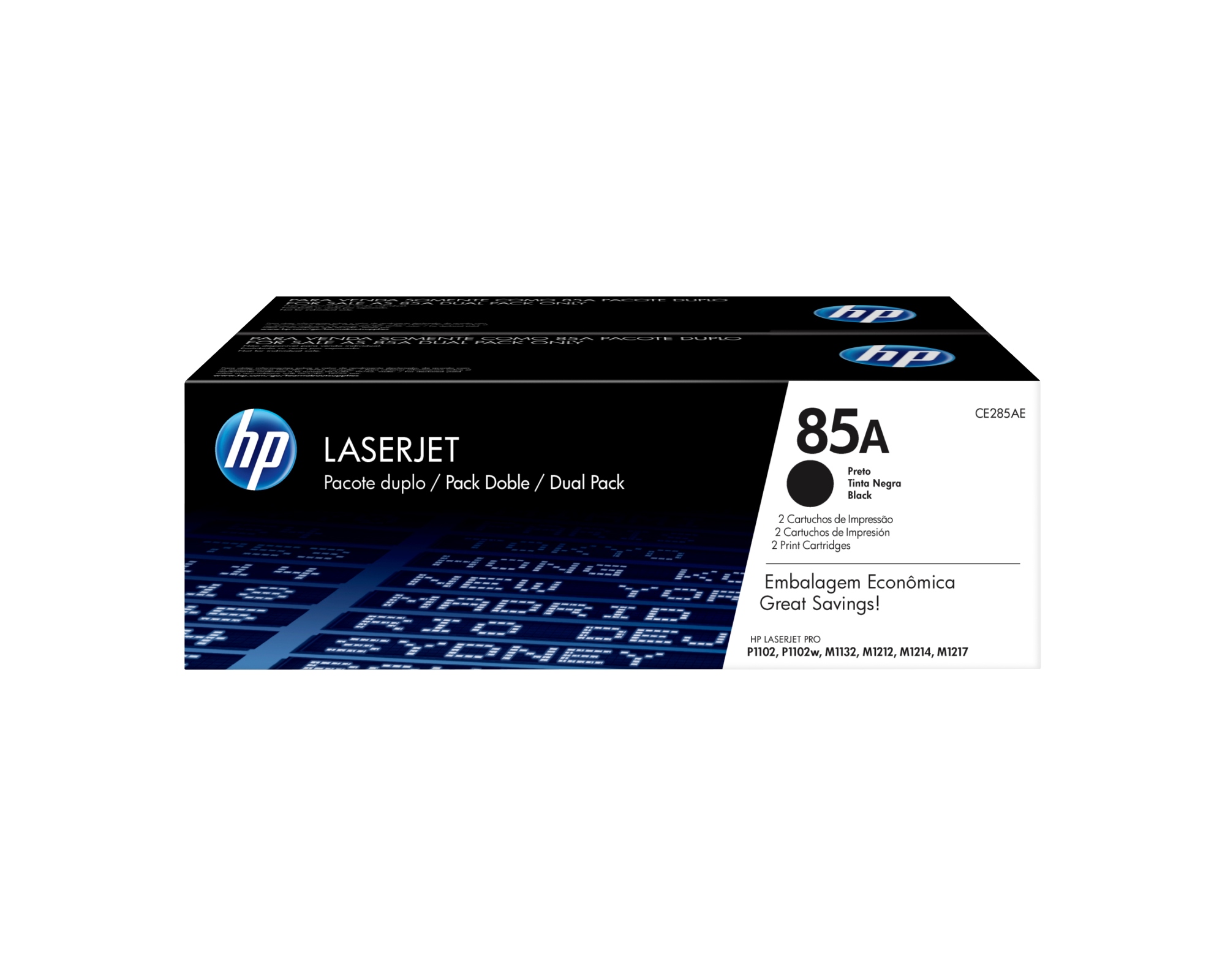 Pack de ahorro de 2 cartuchos de tóner original LaserJet 85A negro