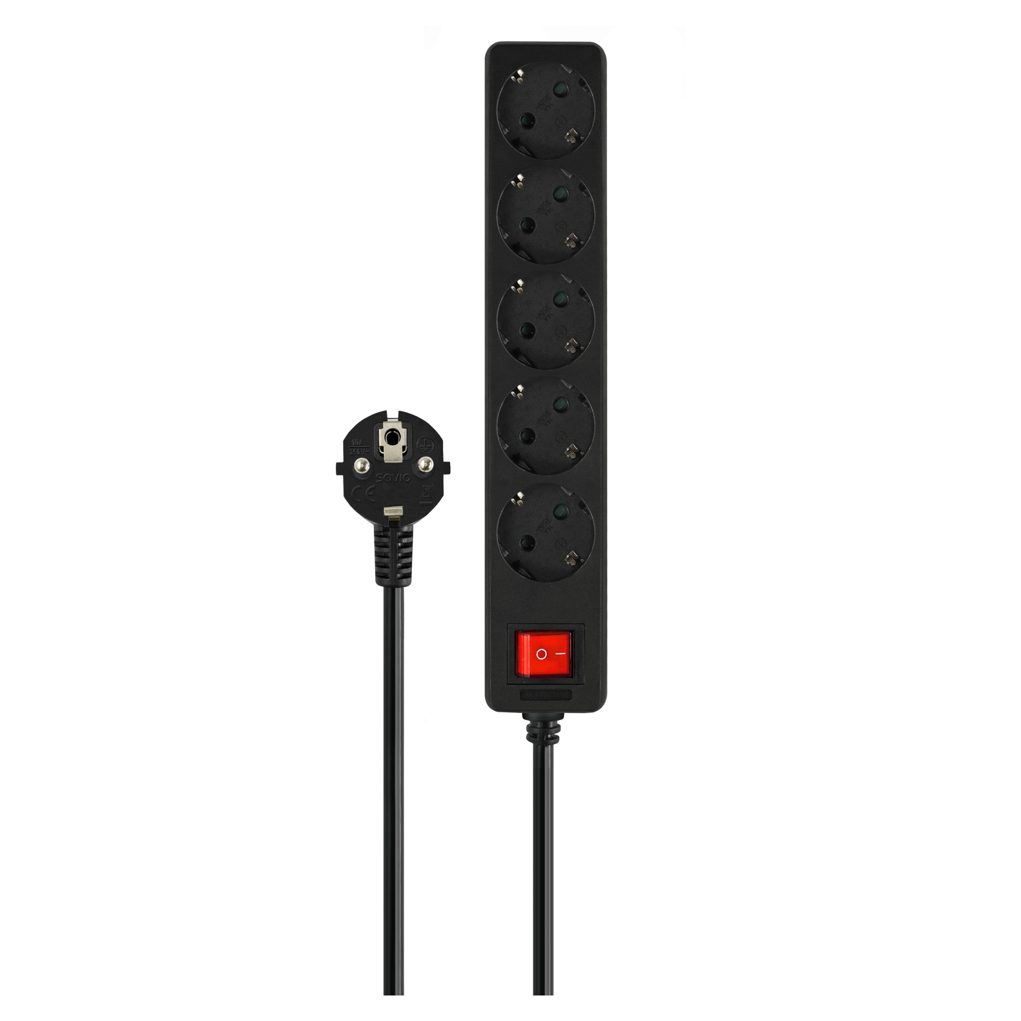 LZ-15 regleta inteligente 5 salidas AC Universal 5 m 0 2500 W Negro