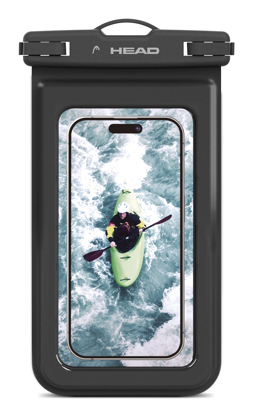 Funda flotante impermeable , bolsa estanca flotante IPX8, móvil hasta 6.8'', universal, negro