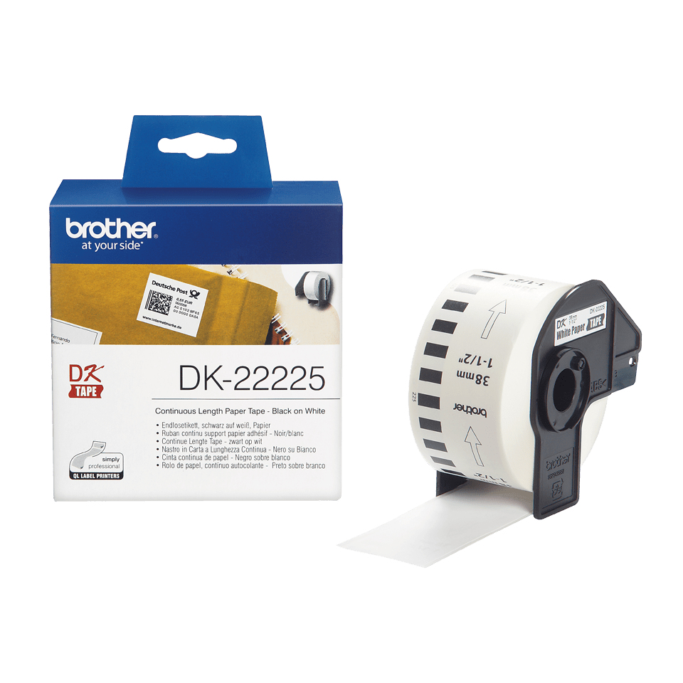 DK-22225 cinta para impresora de etiquetas Negro sobre blanco