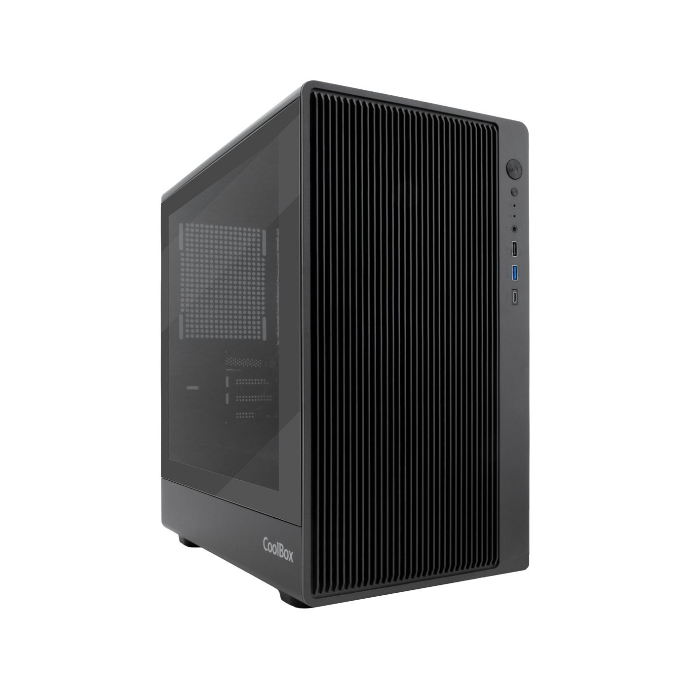 GAMING CAJA MATX GM350 DARKFACE USB-C 3.2 GEN1 CRISTAL AHUMADO
