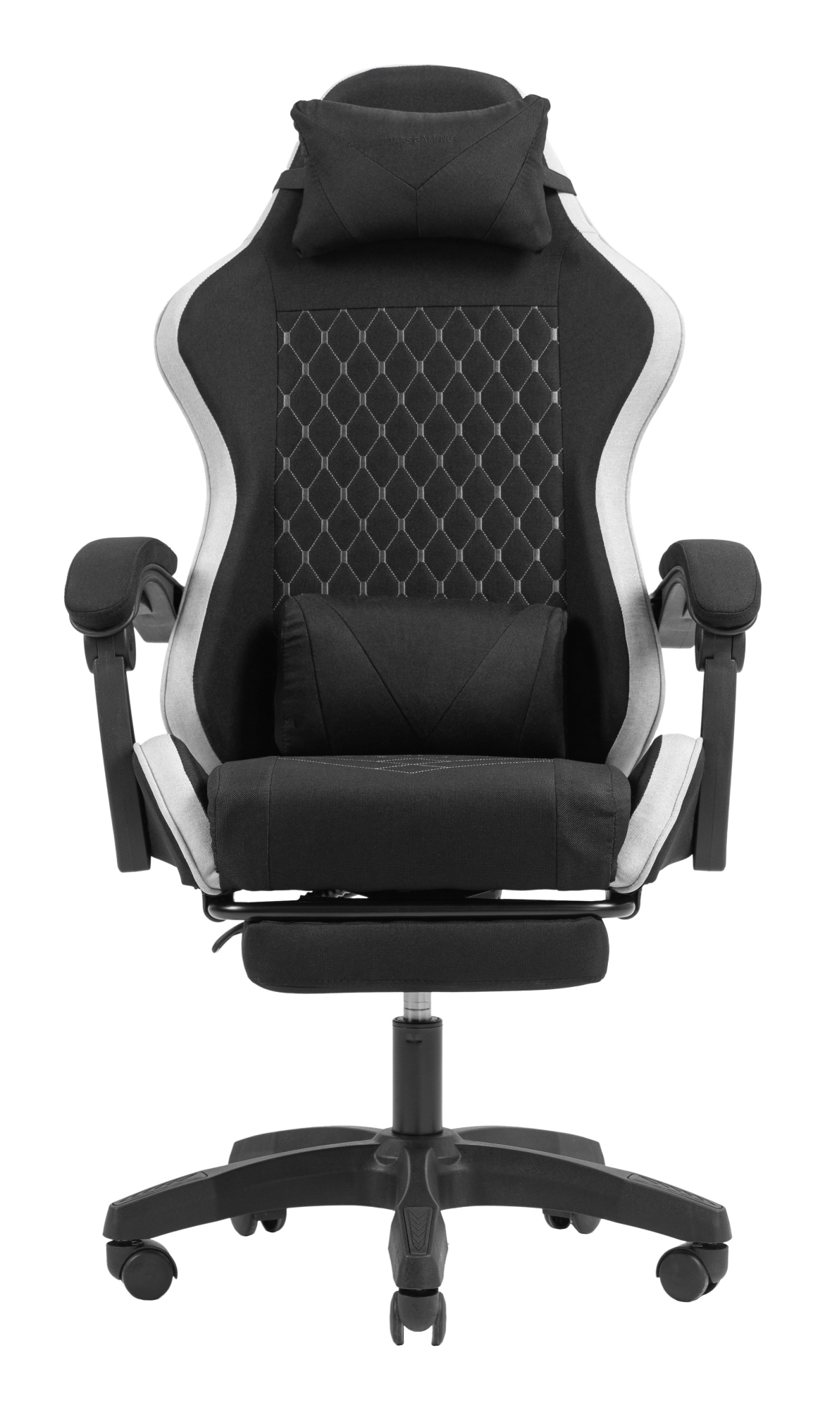 MGC-X Fabric Silla para videojuegos de PC Asiento acolchado Negro, Blanco