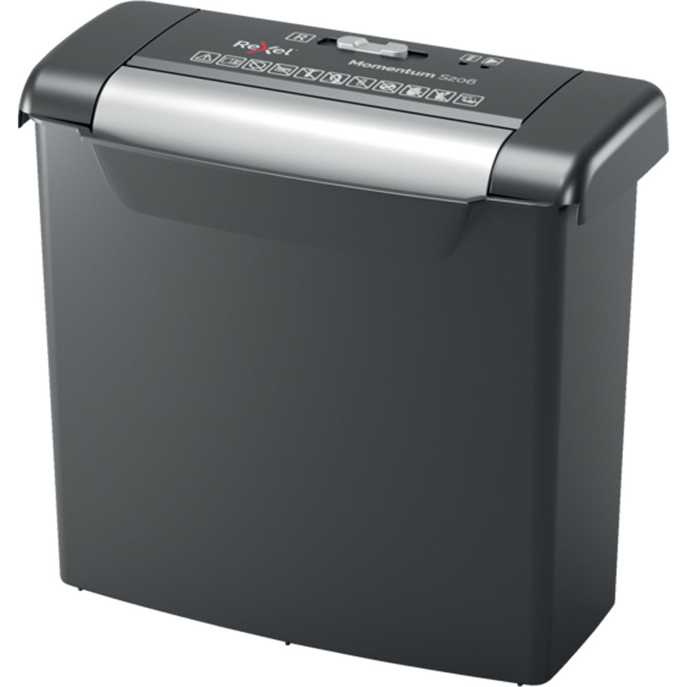 Momentum S206 triturador de papel Corte en tiras 72 dB Negro, Gris