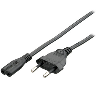 112160 Negro 1,8 m C7 acoplador CEE7/16