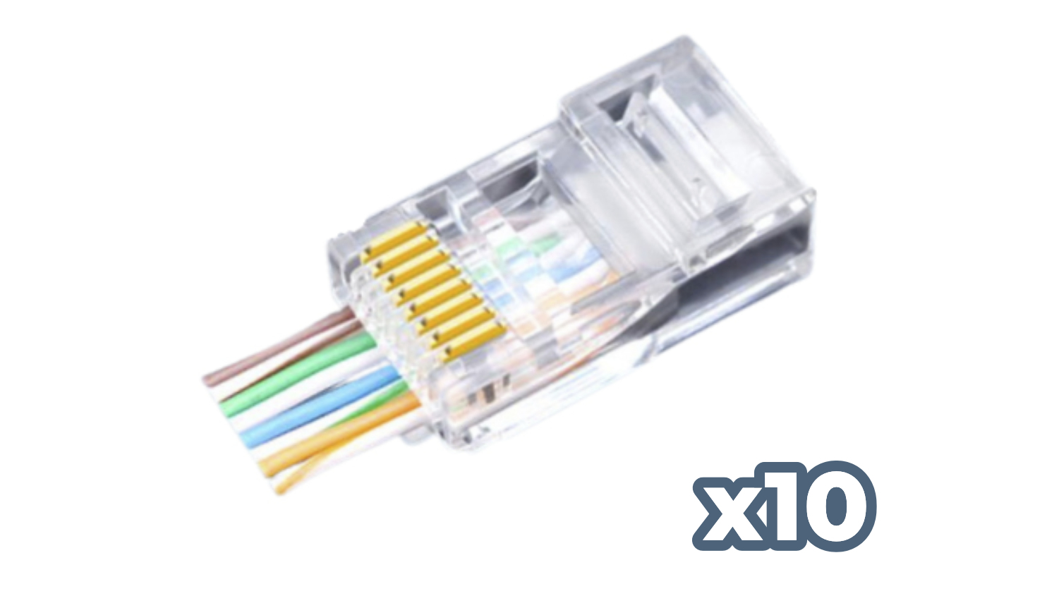 Conector FastCrimp Cat.6 UTP AWG22 a 24 (10) - PHK 2240