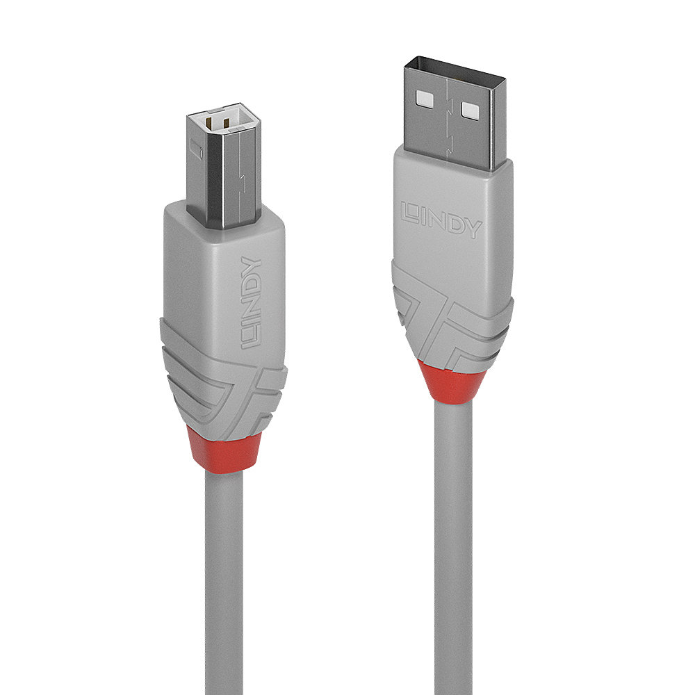36681 cable USB USB 2.0 0,5 m USB A USB B Gris