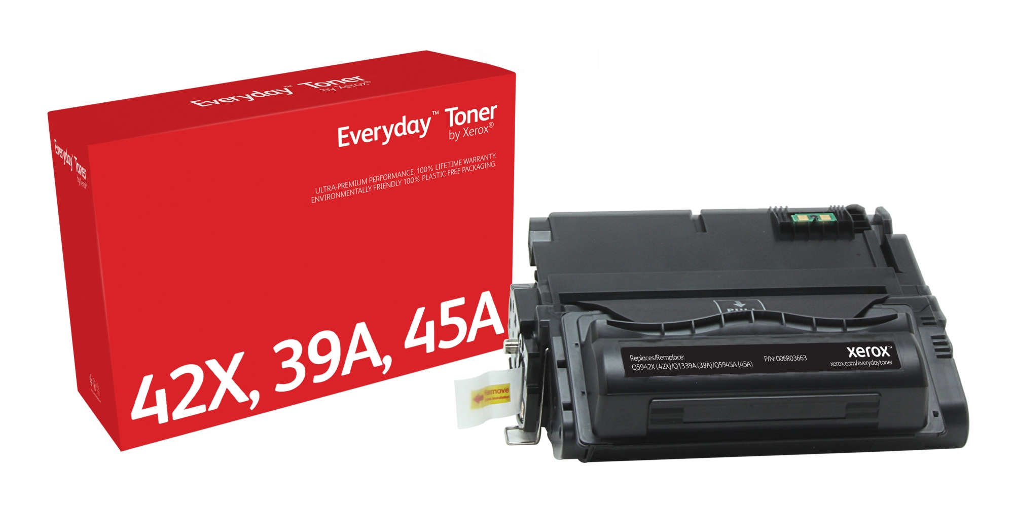 Everyday Toner Everyday Mono di Xerox compatibile con HP 42A 39A 45A (Q5942X/ Q1339A/ Q5945A), Capacidad estándar