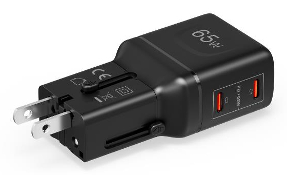MULTIPLUGSL65W cargador de dispositivo móvil Auriculares, Smartphone, Tableta Negro Corriente alterna Carga rápida Interior