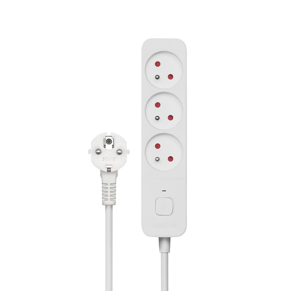 Surge Protective 3-socket power strip 1.5m white LZ-07 3 salidas AC Tipo F 1,5 m Blanco