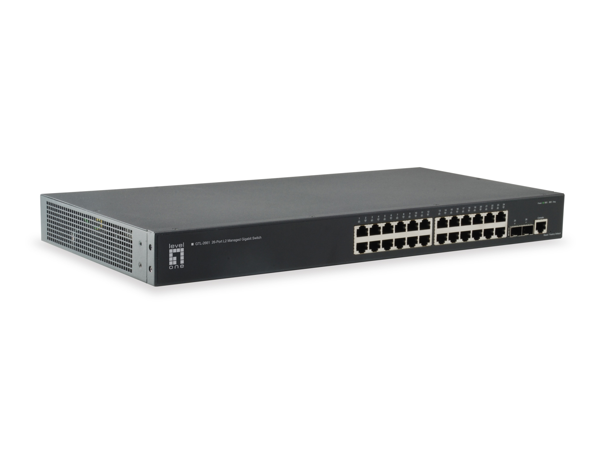 GTL-2661 switch Gestionado L2 Gigabit Ethernet (10/100/1000) Negro
