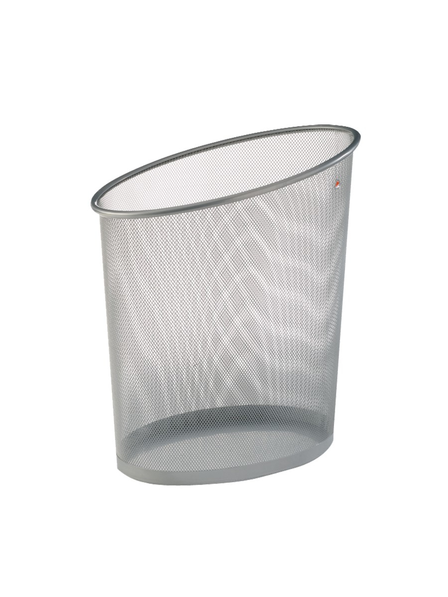 MESHCORB M papelera 18 L Plaza Acero Gris, Plata