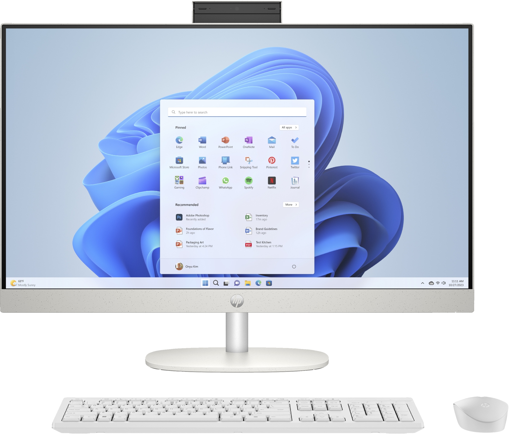 27-cr0026ns AMD Ryzen 3 7320U 68,6 cm (27") 1920 x 1080 Pixeles PC todo en uno 8 GB LPDDR5-SDRAM 512 GB SSD Windows 11 Home Wi-Fi 6 (802.11ax) Blanco