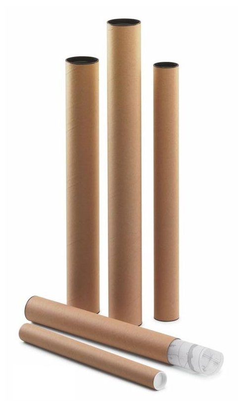 950-3 tubo para documentos 6 cm Marrón Cartón