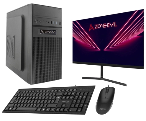 Core Slim Intel Core i5 14400/16GB/1TB SSD Nvme Negro Windows 11 + Monitor 24 Teclado y ratón