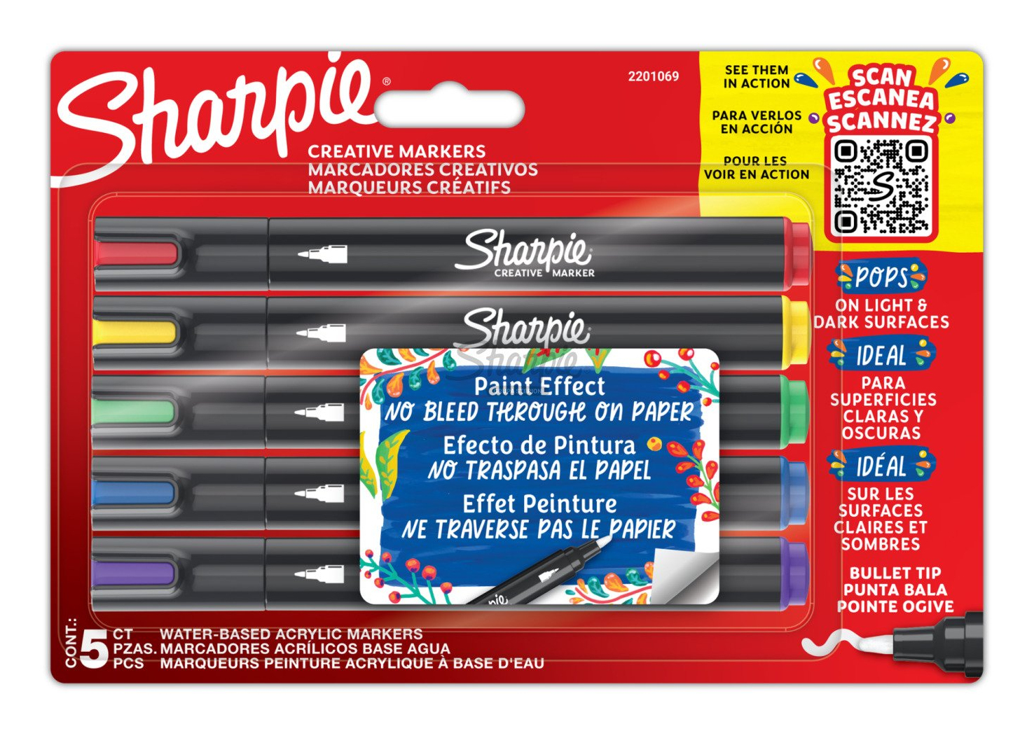Establece marcadores ACRÍLICOS creativos - 5 piezas