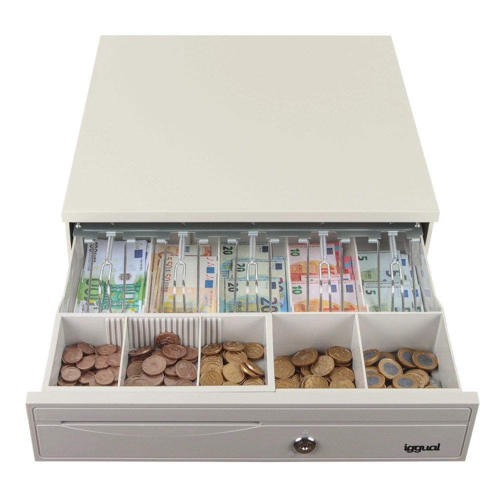 Cajón portamonedas IRON-30W 42cm 5+5 blanco