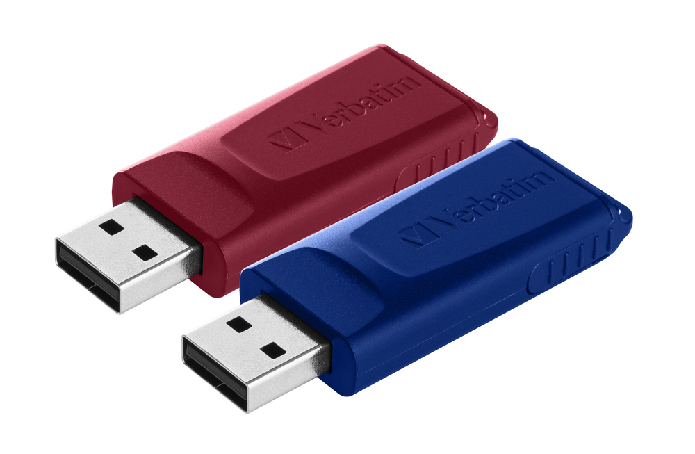 Slider - Unidad USB - 2x32 GB, Azul/Rojo