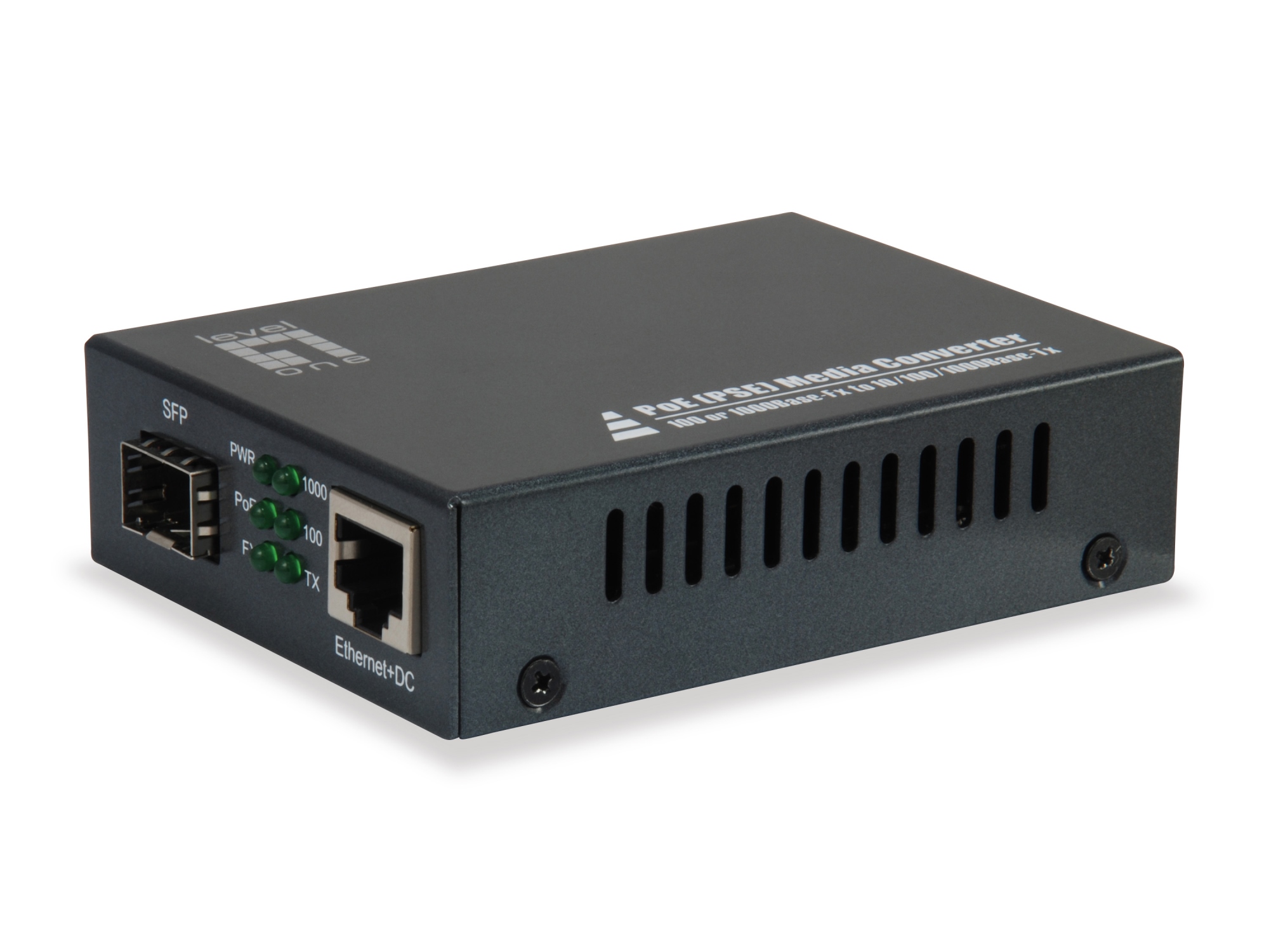 GVT-2012 convertidor de medio 1000 Mbit/s Negro