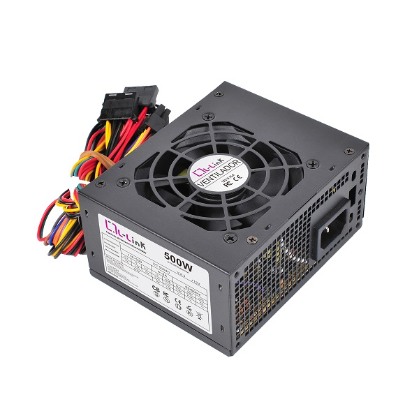 LL-PS-MICRO500-CAB unidad de fuente de alimentación 500 W 20+4 pin ATX ATX Negro