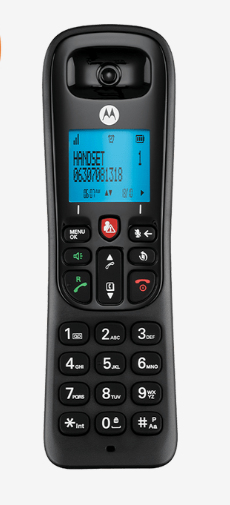 CD4001 Teléfono DECT Identificador de llamadas Negro