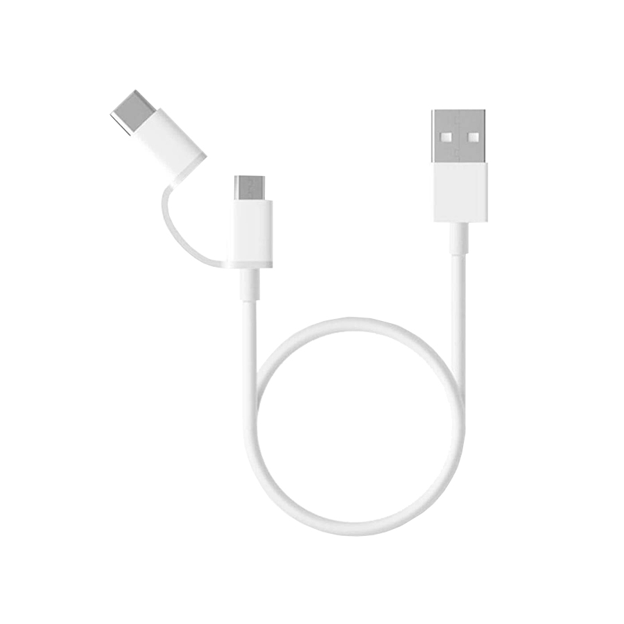 Mi 2-in-1 USB Cable (Micro USB to Type C) 100cm cable USB 1 m USB 2.0 USB A Micro-USB B Blanco