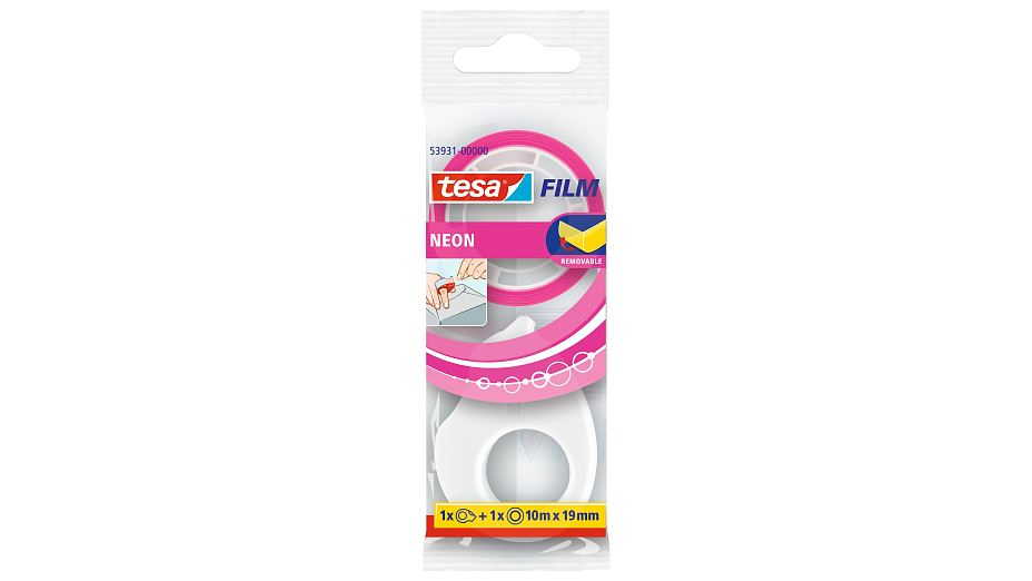 Tesafilm etiqueta autoadhesiva Desmontable Rosa