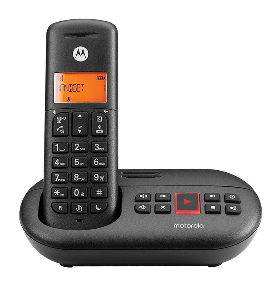 E211 Teléfono DECT Identificador de llamadas Negro