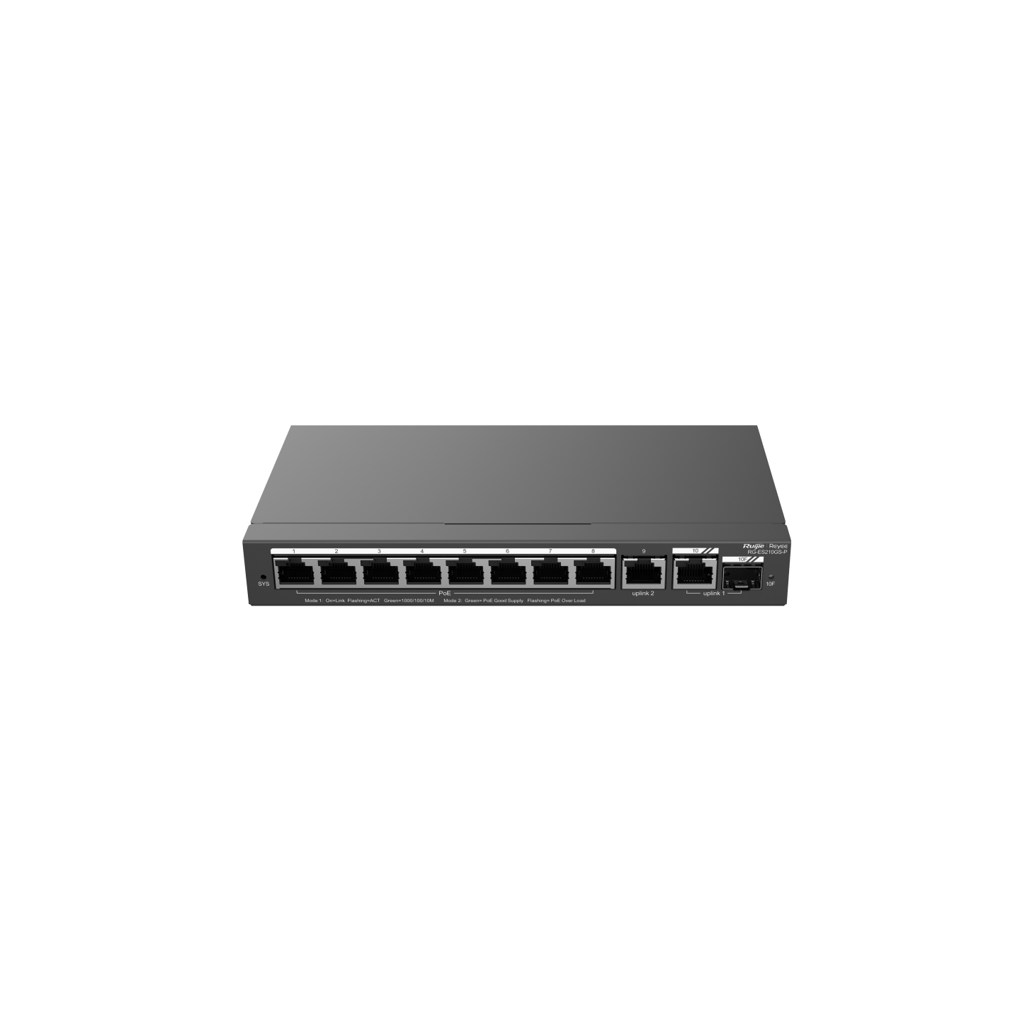 RG-ES210GS-P switch Gestionado L2 Gigabit Ethernet (10/100/1000) Energía sobre Ethernet (PoE) Negro