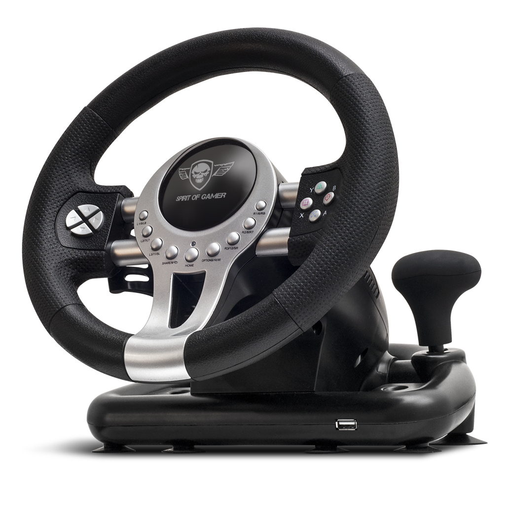 Race Wheel Pro 2 Negro, Plata USB Volante + Pedales Digital PC, PlayStation 4, Playstation 3, Xbox One