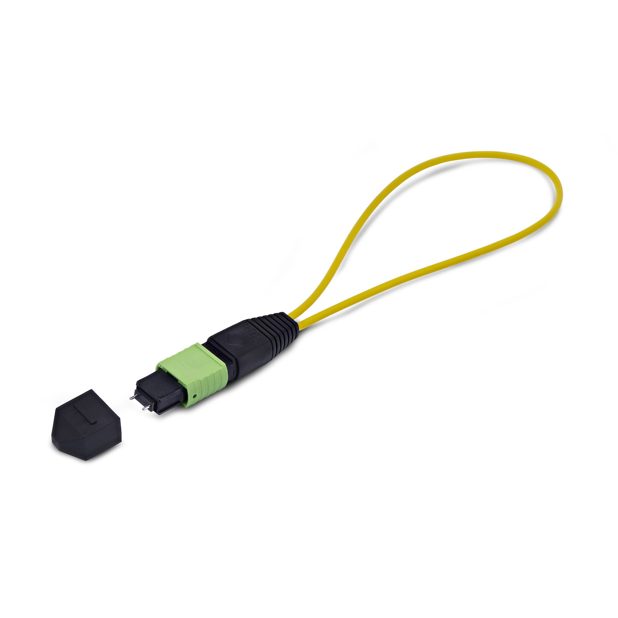 Adaptador Bucle Invertido MPO-12 Monomodo 9/125 MPO/MTP Macho - Probador Bucle Invertido MPO/MTP Macho - Probador de Conector MPO/MTP-APC de Fibra Óptica