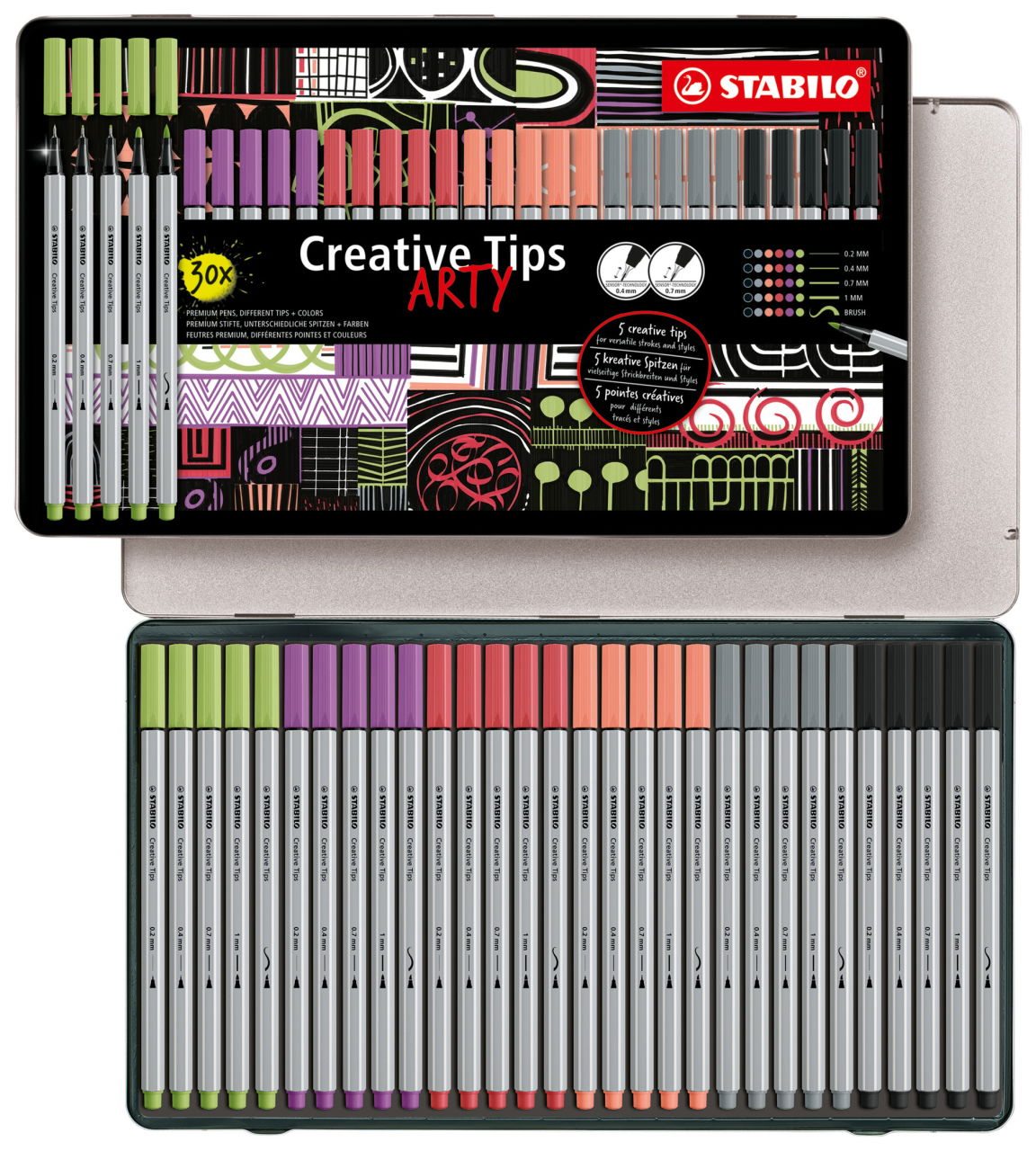ARTY Estuche 30 uds. en 6 colores