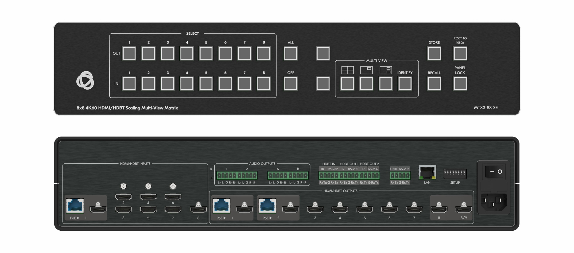 MTX3-88-SE Matriz de conmutación AV 120 W