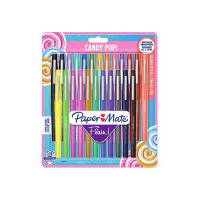 Flair Candy Pop Bolígrafo de gel con tapa Medio Multicolor 24 pieza(s)