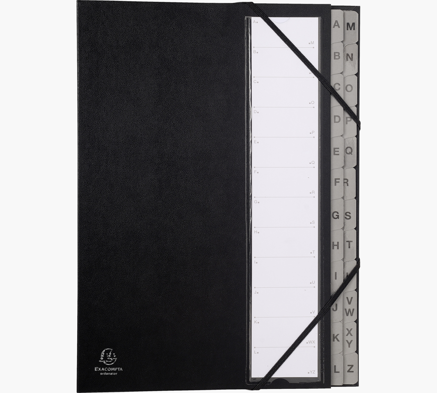 56090E lengüeta de índice Separador alfabético con pestaña Negro
