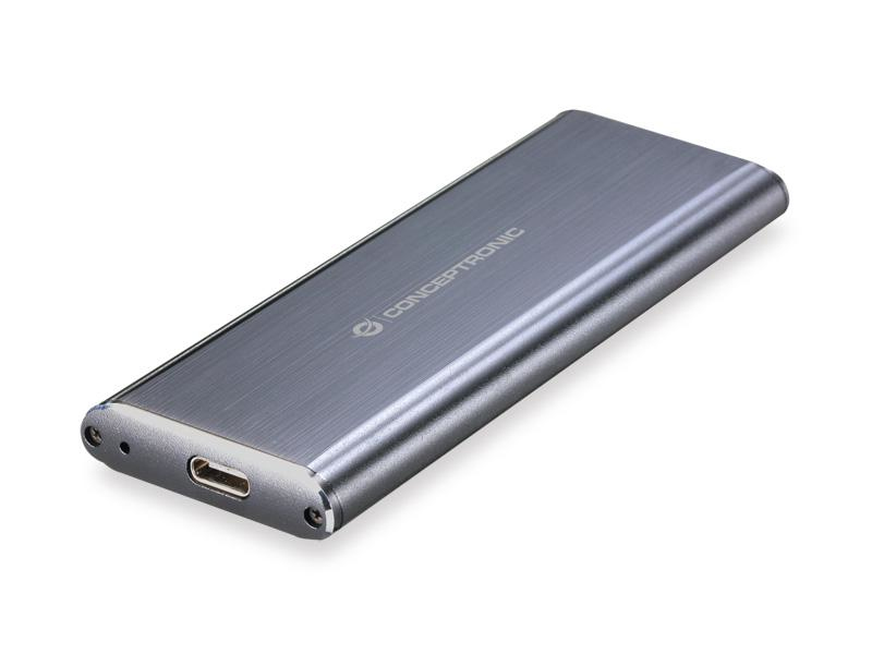 HDE01G caja para disco duro externo Caja externa para unidad de estado sólido (SSD) Gris M.2