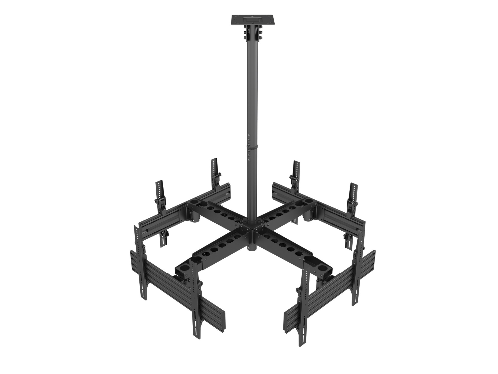 Soporte de techo para TV de pantalla cuádruple de 37"-65