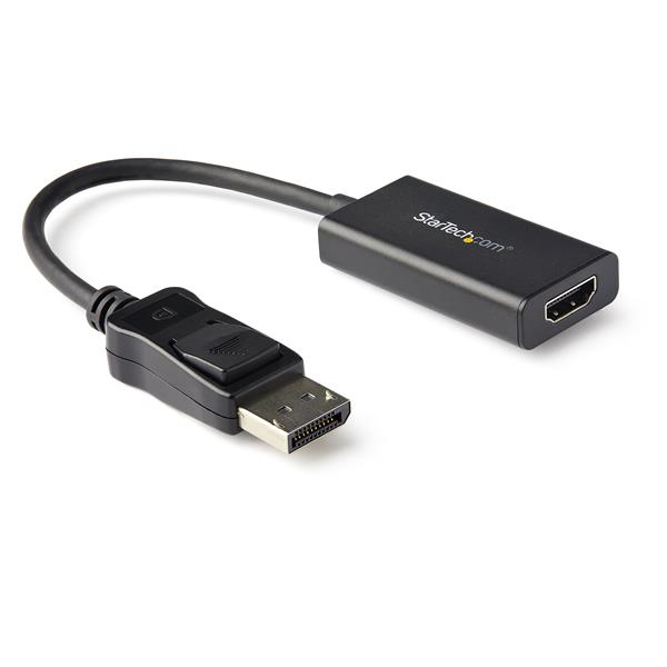 Adaptador DisplayPort a HDMI - 4K 60Hz - Convertidor Activo de Vídeo DisplayPort 1.4 a HDMI 2.0b 4K de 60Hz con HDR10 - Adaptador Tipo Dongle DP a HDMI de 4K para Monitor o TV - Pestillo (DP2HD4K60H)